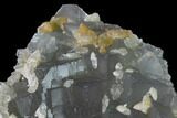 Green Cubic Fluorite Crystals with Calcite - Pakistan #136954-2